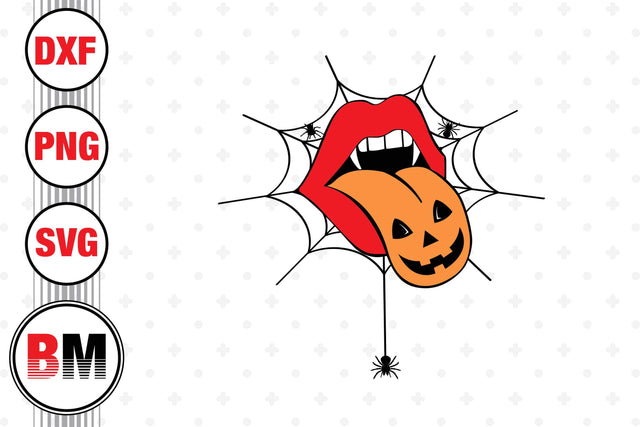 Lip Tongue Halloween SVG, PNG, DXF Files SVG BMDesign 