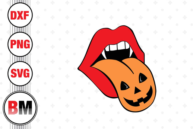 Lip Tongue Halloween SVG, PNG, DXF Files SVG BMDesign 