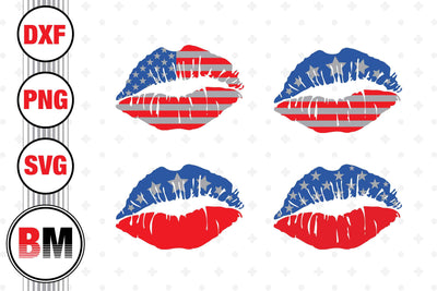 Lip US Flag SVG, PNG, DXF Files SVG BMDesign 