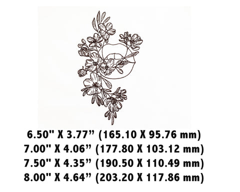 Lips and Flowers Machine Embroidery Design Embroidery/Applique DESIGNS Canada Embroidery 
