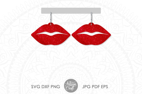 Lips earrings SVG, Valentine earrings SVG Artisan Craft SVG 
