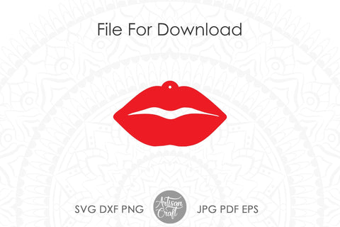 Lips earrings SVG, Valentine earrings SVG Artisan Craft SVG 