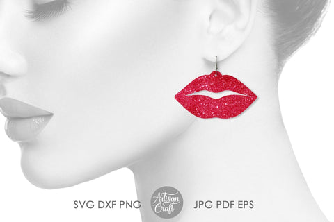 Lips earrings SVG, Valentine earrings SVG Artisan Craft SVG 