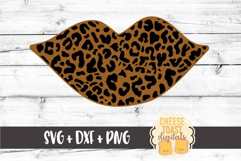Lips - Leopard Print - Valentine's Day SVG PNG DXF Cutting Files SVG Cheese Toast Digitals 
