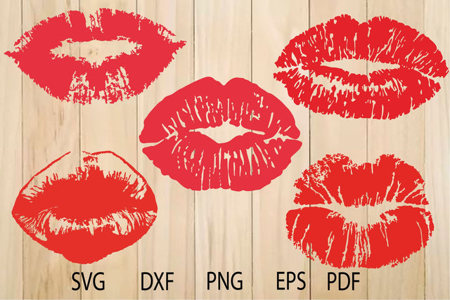 Lips, Lipstick Kisses, Kissing Lips SVG Yuliya 