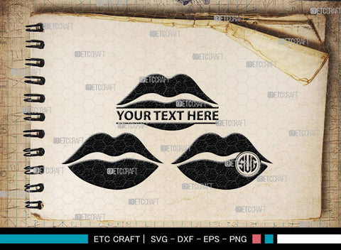 Lips Monogram, Lips Silhouette, Lips SVG, Lip Svg, Kissing Lip Svg, Sexy Lips Svg, SB00200 SVG ETC Craft 