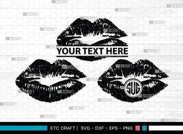 Lips Monogram, Lips Silhouette, Lips SVG, Lip Svg, Kissing Lip Svg, Sexy Lips Svg, SB00200 SVG ETC Craft 
