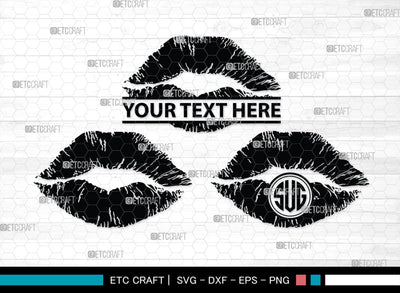 Lips Monogram, Lips Silhouette, Lips SVG, Lip Svg, Kissing Lip Svg, Sexy Lips Svg, SB00200 SVG ETC Craft 