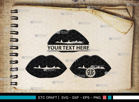 Lips Monogram, Lips Silhouette, Lips SVG, Lip Svg, Kissing Lip Svg, Sexy Lips Svg, SB00200 SVG ETC Craft 