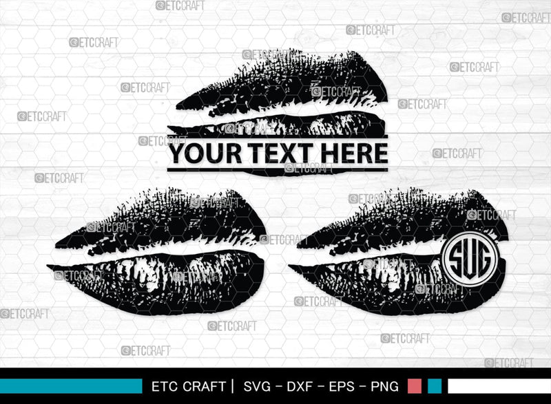 Lips Monogram, Lips Silhouette, Lips SVG, Lip Svg, Kissing Lip Svg ...