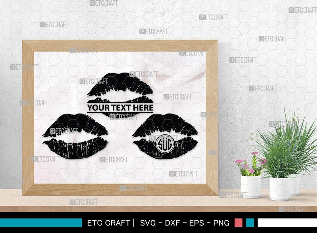 Lips Monogram, Lips Silhouette, Lips SVG, Lip Svg, Kissing Lip Svg ...