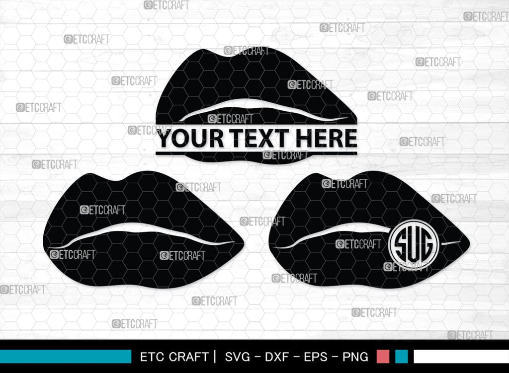 Lips Monogram, Lips Silhouette, Lips SVG, Lip Svg, Kissing Lip Svg ...