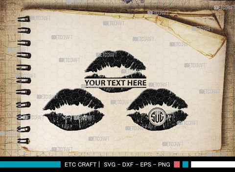 Lips Monogram, Lips Silhouette, Lips SVG, Lip Svg, Kissing Lip Svg, Sexy Lips Svg, SB00200 SVG ETC Craft 