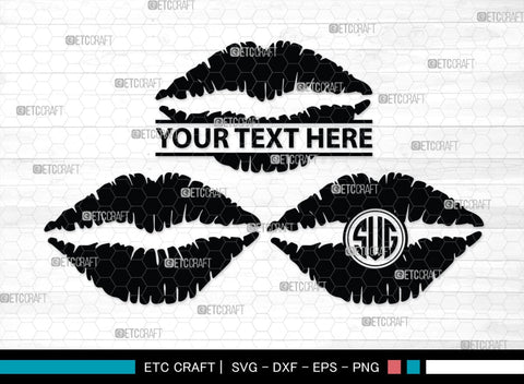 Lips Monogram, Lips Silhouette, Lips SVG, Lip Svg, Kissing Lip Svg, Sexy Lips Svg, SB00200 SVG ETC Craft 