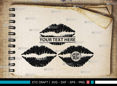Lips Monogram, Lips Silhouette, Lips SVG, Lip Svg, Kissing Lip Svg, Sexy Lips Svg, SB00200 SVG ETC Craft 