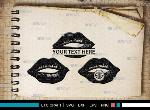 Lips Monogram, Lips Silhouette, Lips SVG, Lip Svg, Kissing Lip Svg, Sexy Lips Svg, SB00200 SVG ETC Craft 