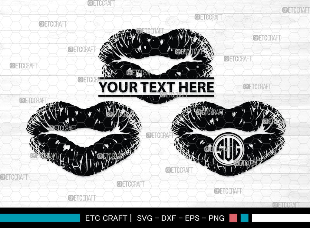 Lips Monogram, Lips Silhouette, Lips SVG, Lip Svg, Kissing Lip Svg ...