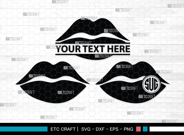 Lips Monogram, Lips Silhouette, Lips SVG, Lip Svg, Kissing Lip Svg, Sexy Lips Svg, SB00200 SVG ETC Craft 