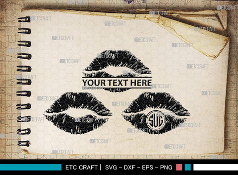 Lips Monogram, Lips Silhouette, Lips SVG, Lip Svg, Kissing Lip Svg, Sexy Lips Svg, SB00200 SVG ETC Craft 