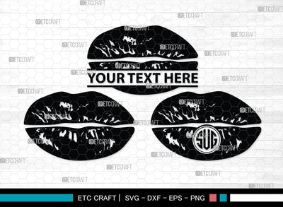 Lips Monogram, Lips Silhouette, Lips SVG, Lip Svg, Kissing Lip Svg, Sexy Lips Svg, SB00200 SVG ETC Craft 