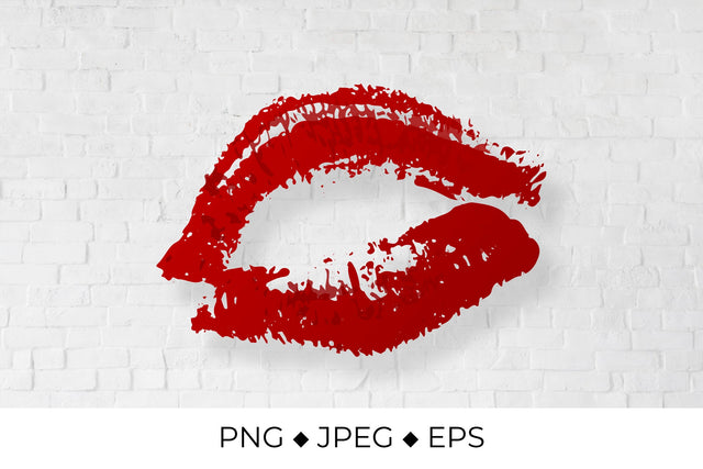 Lips print. Red lipstick kiss Sublimation LaBelezoka 