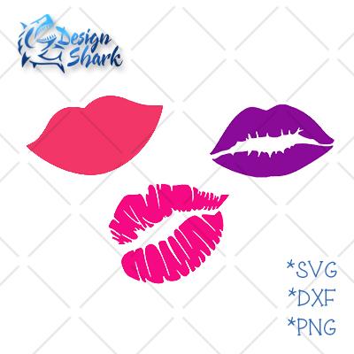 Lips Set SVG Design Shark 