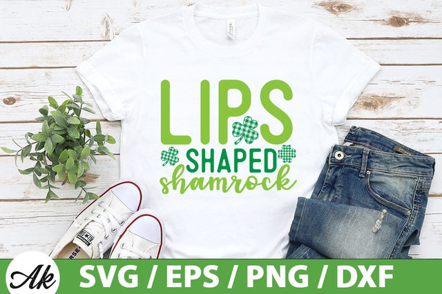 Lips shaped shamrock SVG SVG akazaddesign 