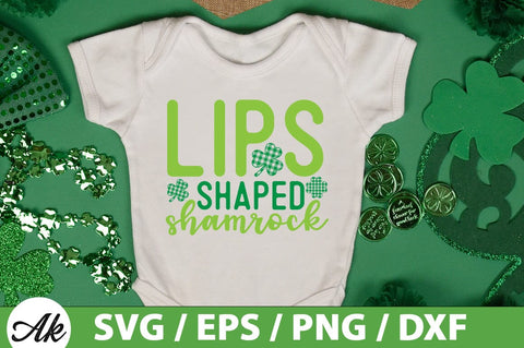 Lips shaped shamrock SVG SVG akazaddesign 