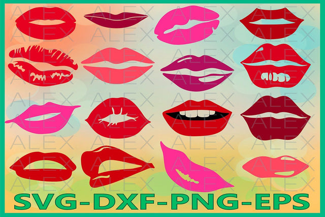 Lips Silhouette svg, Makeup SVG AlexSVGStudio 
