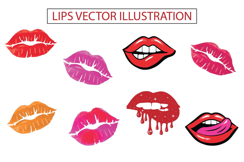 Lips vector illustration SVG Creativeart88 