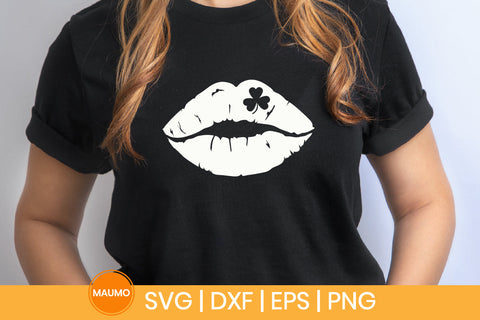 Lips with shamrock leaf svg, St Patrick’s Day SVG Maumo Designs 