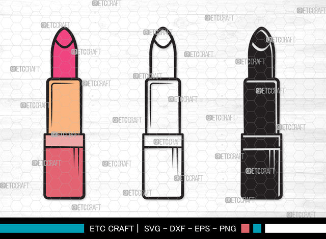 Lipstick Clipart SVG, Fashion Lipstick Svg, Womens Beauty Svg, Beauty Svg, Makeup Svg, Lips Makeup Svg, Matte Lipstick Svg, Lipstick Clipart SVG ETC Craft 