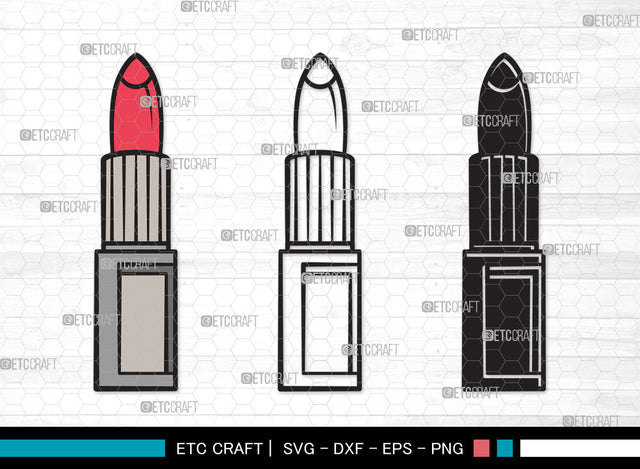 Lipstick Clipart SVG, Fashion Lipstick Svg, Womens Beauty Svg, Beauty Svg, Makeup Svg, Lips Makeup Svg, Matte Lipstick Svg, Lipstick Clipart SVG ETC Craft 