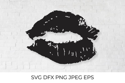 Lipstick kiss. Imprint of lips SVG LaBelezoka 