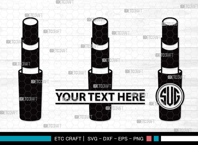 Lipstick Monogram SVG, Fashion Lipstick Svg, Womens Beauty Svg, Beauty Svg, Makeup Svg, Lips Makeup Svg, Matte Lipstick Svg, Lipstick Monogram SVG ETC Craft 