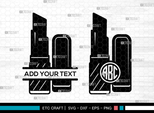 Lipstick Monogram SVG, Makeup Svg, Matte Lipstick Svg, Circle Monogram Svg, Lipstick Svg SVG ETC Craft 