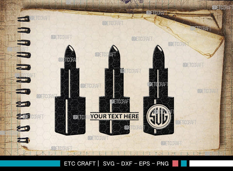 Lipstick Silhouette, Lipstick SVG, Fashion Lipstick Svg, Womens Beauty Svg, Fashion Svg, Lipstick Bundle, SB00201 SVG ETC Craft 