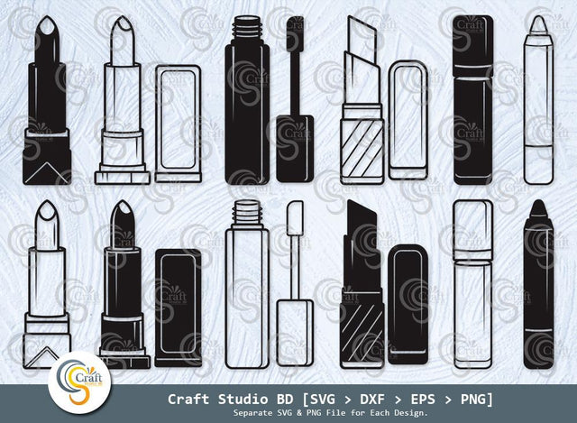Lipstick Silhouette, Makeup Svg, Matte Lipstick Svg, Lips Makeup Svg, Lipstick Svg Bundle SVG ETC Craft 