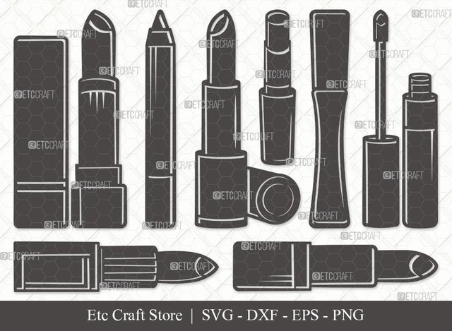Lipstick Silhouette SVG Cut File | Fashion Lipstick Svg | Womens Beauty Svg | Beauty Svg | Makeup Svg | Lips Makeup Svg | Matte Lipstick Svg | Lipstick Svg Bundle SVG ETC Craft 