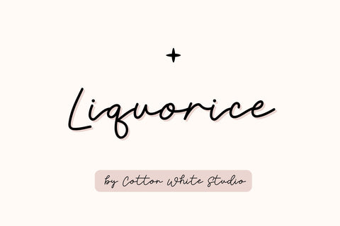 Liquorice Font Cotton White Studio 