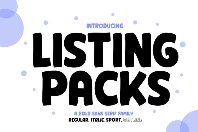 Listing Packs Font JH-CreativeFont 