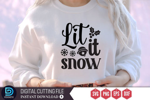 lit it snow SVG, lit it snow SVG DESIGNISTIC 