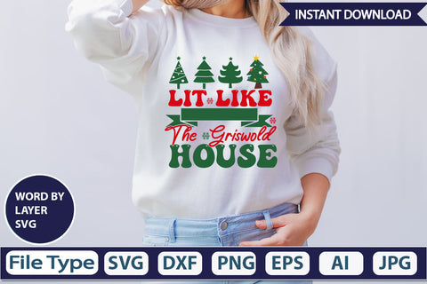 Lit Like The Griswold House SVG Cut File SVGs,Quotes and Sayings,Food & Drink,On Sale, Print & Cut SVG DesignPlante 503 