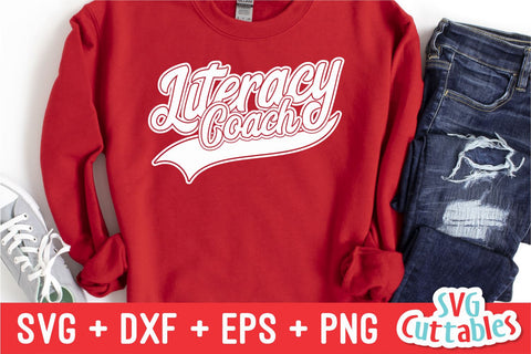 Literacy Coach svg - Teacher Cut File - Occupation - Swoosh - svg - dxf - eps - png - Cut File - Silhouette - Cricut - Digital Download SVG Svg Cuttables 