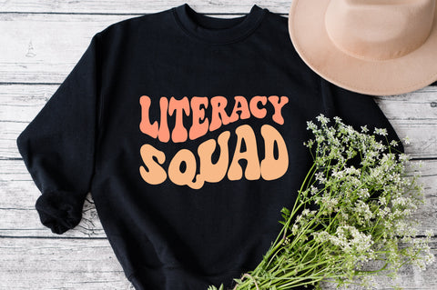 Literacy Squad Svg, wavy style svg, EPS PNG Cricut Instant Download SVG Fauz 