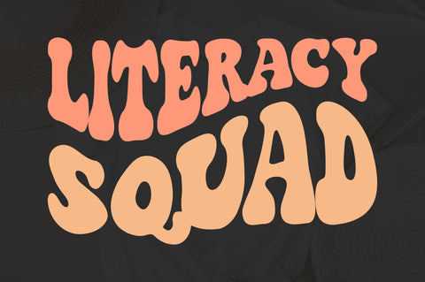 Literacy Squad Svg, wavy style svg, EPS PNG Cricut Instant Download SVG Fauz 