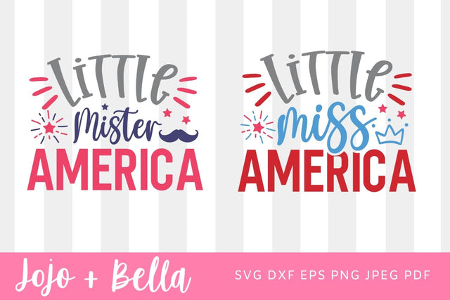 Little America Little mister America, Little Mister USA svg dxf eps png | July 4th svg | Independence Day SVG | Mister USA svg SVG Jojo&Bella 