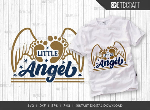 Little Angel SVG Cut File, Angel Svg, Newborn Svg, Child Svg, Cute Baby Svg, Baby Quotes, TG 01583 SVG ETC Craft 