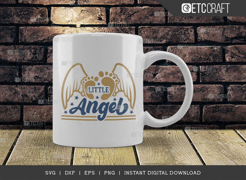 Little Angel SVG Cut File, Angel Svg, Newborn Svg, Child Svg, Cute Baby Svg, Baby Quotes, TG 01583 SVG ETC Craft 