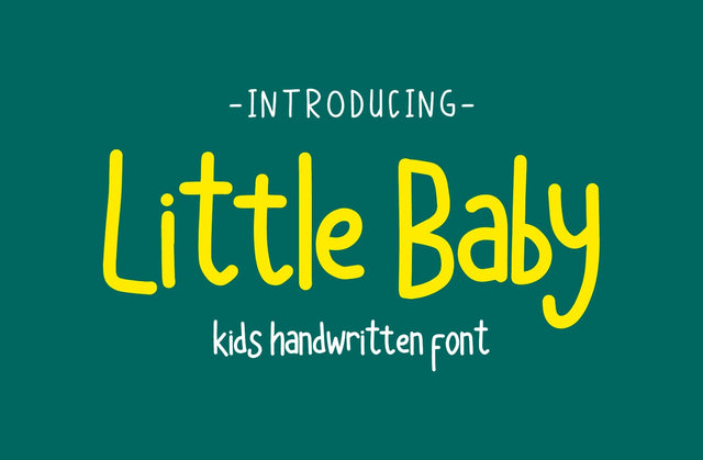 Little Baby - Kid's Handwritten Font Font Yuby 